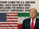 Trump claims the U.S. and Iran will hold talks next week, declaring the Middle East conflict temporarily over.