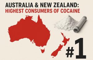 Australia and New Zealand rank as the world’s highest consumers of cocaine.