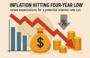 Inflation hitting a four-year low raises expectations for a potential interest rate cut.