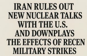 Iran rules out new nuclear talks with the U.S. and downplays the effects of recent military strikes.