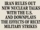 Iran rules out new nuclear talks with the U.S. and downplays the effects of recent military strikes.