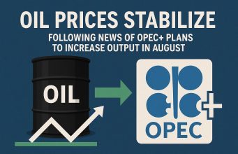 Oil prices stabilize following news of OPEC+ plans to increase output in August.