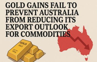 Gold gains fail to prevent Australia from reducing its export outlook for commodities.