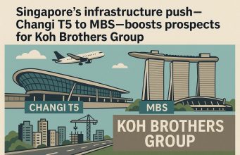 Singapore’s infrastructure push—Changi T5 to MBS—boosts prospects for Koh Brothers Group.