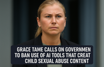 Grace Tame is calling on the government to ban the use of AI tools that create child sexual abuse content.