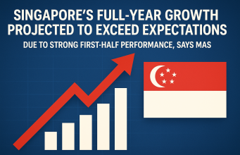 Singapore’s full-year growth projected to exceed expectations due to strong first-half performance, says MAS.