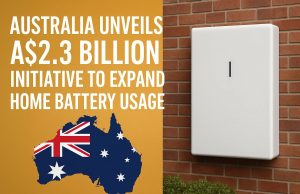 Australia unveils A$2.3 billion initiative to expand home battery usage.