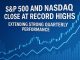 S&P 500 and Nasdaq close at record highs, extending strong quarterly performance.