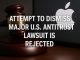 Apple’s attempt to dismiss a major U.S. antitrust lawsuit is rejected.
