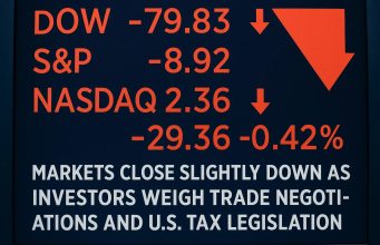 Markets close slightly down as investors weigh trade negotiations and U.S. tax legislation