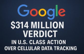 Google faces US$314 million verdict in U.S. class action over cellular data tracking