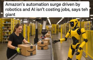 Amazon’s automation surge driven by robotics and AI isn’t costing jobs, says tech giant