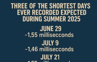 Three of the shortest days ever recorded expected during summer 2025