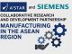 A*Star and Siemens have initiated a collaborative research and development partnership focused on manufacturing within the ASEAN region.