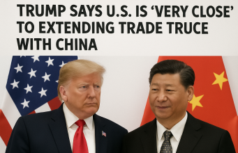 Trump says U.S. is ‘very close’ to extending trade truce with China.