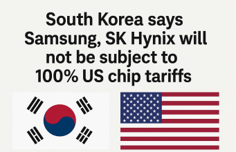 South Korea announces that Samsung and SK Hynix will be exempt from the 100% US tariffs on semiconductors.