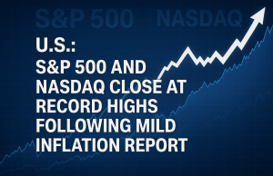 US: S&P 500 and Nasdaq close at record highs following mild inflation report