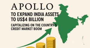 Apollo aims to expand its India assets to US$4 billion, capitalizing on the country’s credit market boom.