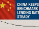 China kept its benchmark lending rates steady in August, in line with market expectations.