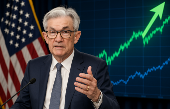 The Dow reached a new all-time high after the Federal Reserve chair hinted at a potential interest rate cut.