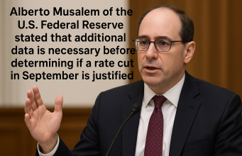 Alberto Musalem of the U.S. Federal Reserve stated that additional data is necessary before determining if a rate cut in September is justified.